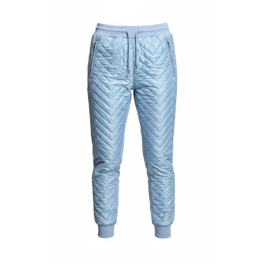 Athleta Womens Apres Ski Down Jogger Light Blue Quilted Puffer‎ Pants Size 4